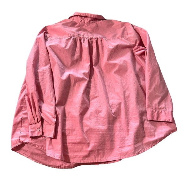 Roman's women's size 28W pink button down long sleeve shirt - Picture 2 of 3